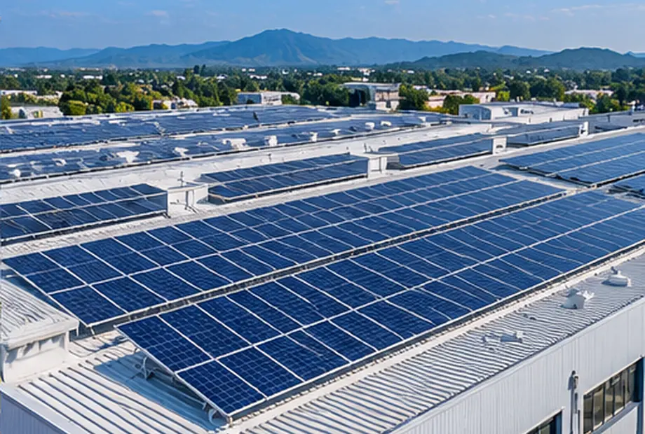 Illustrative photograph of commercial solar erection