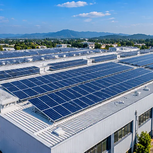 Illustrative commercial rooftop solar plant