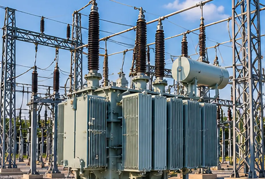 Illustrative photograph of electrical erection