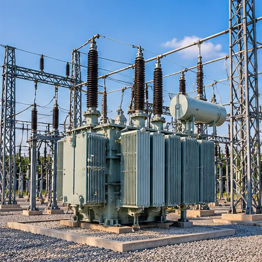 Illustrative industrial transformer and substation