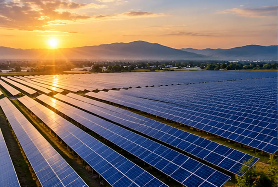 Illustrative solar engineering visual for portfolio category